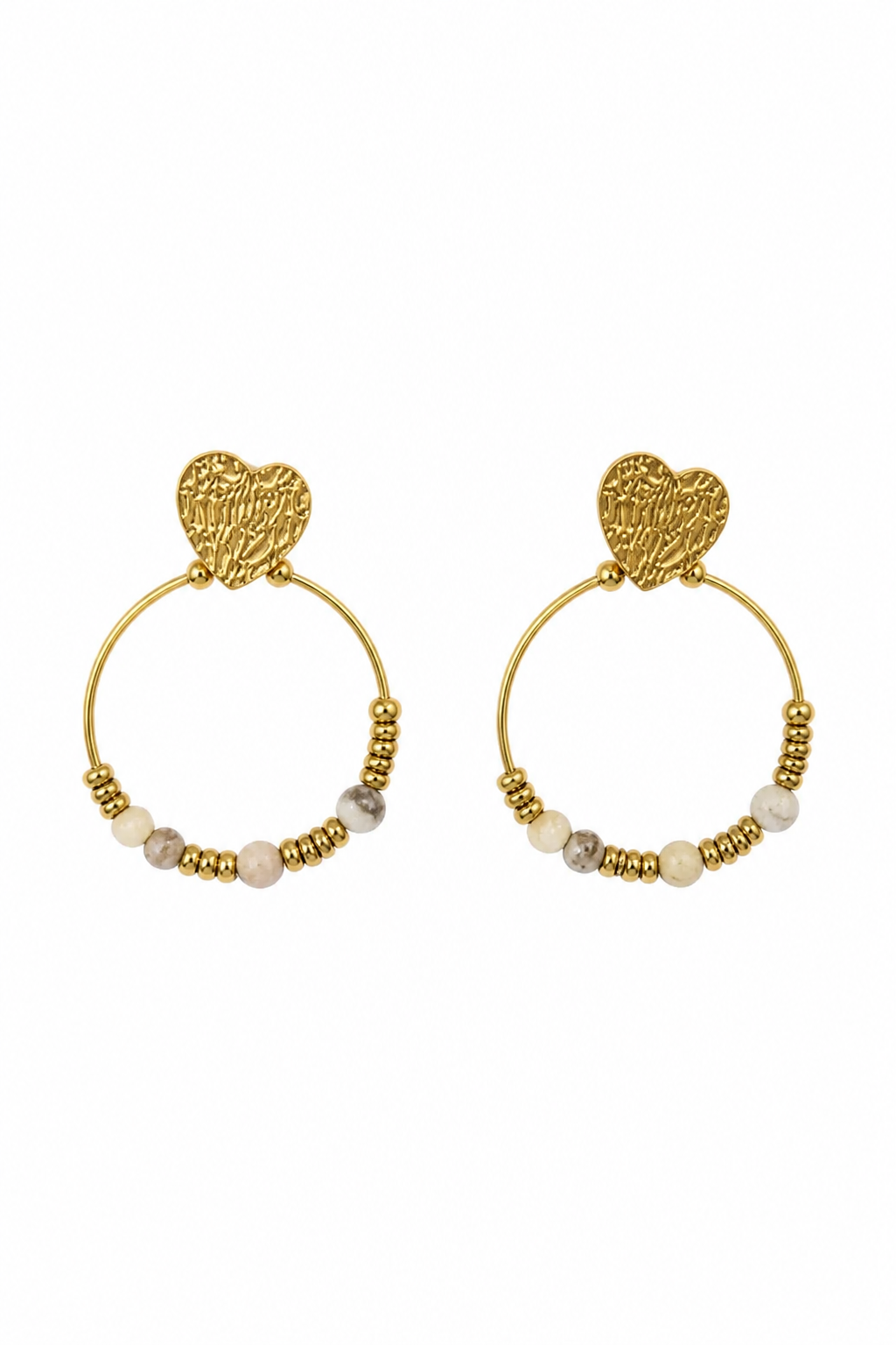 Boucles d'oreilles maillon chaîne ovale dorées