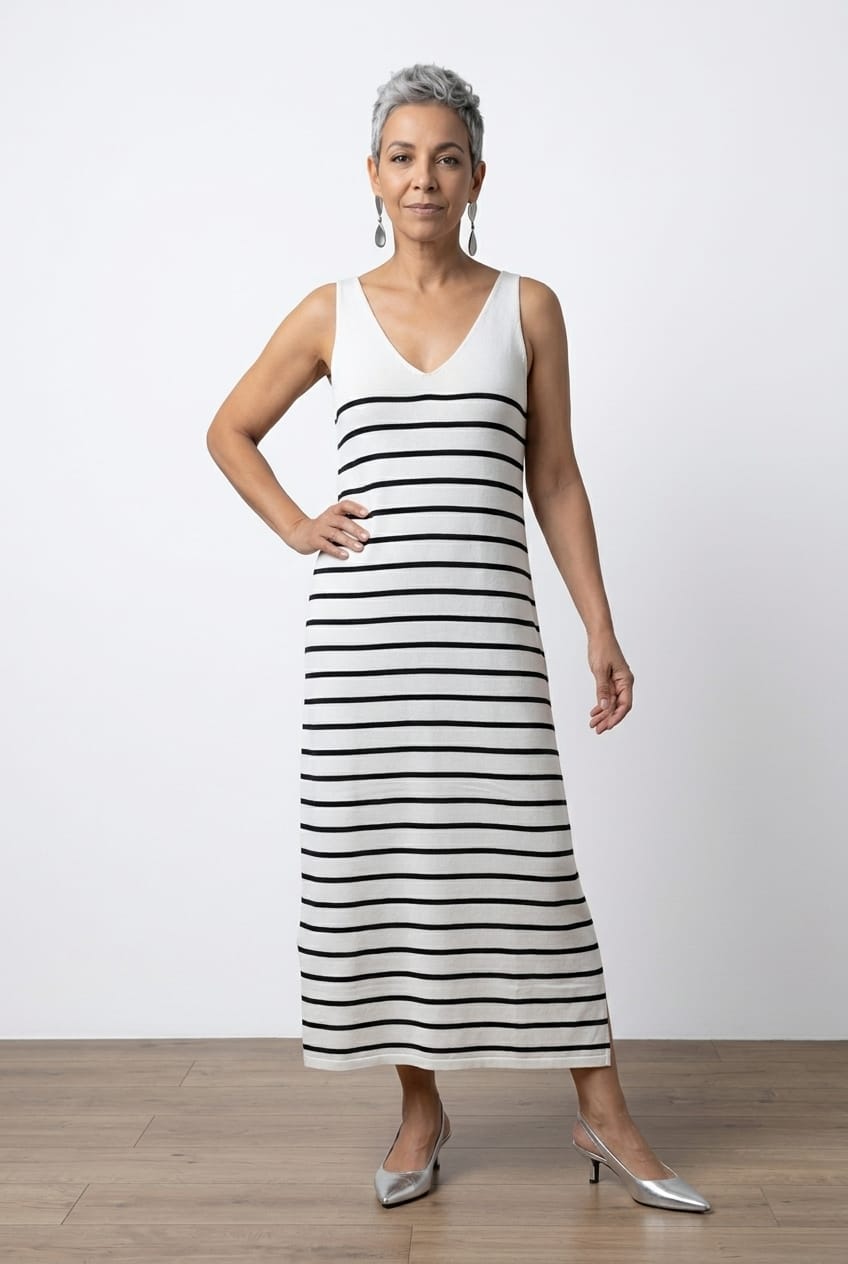 Robe longue rayée fluide – EMMASH