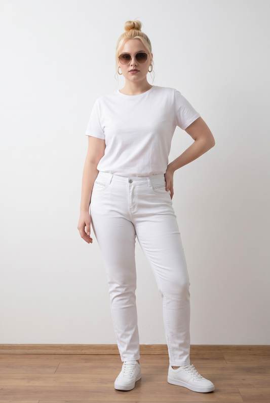 Pantalon blanc QUING – Roc en Beauté