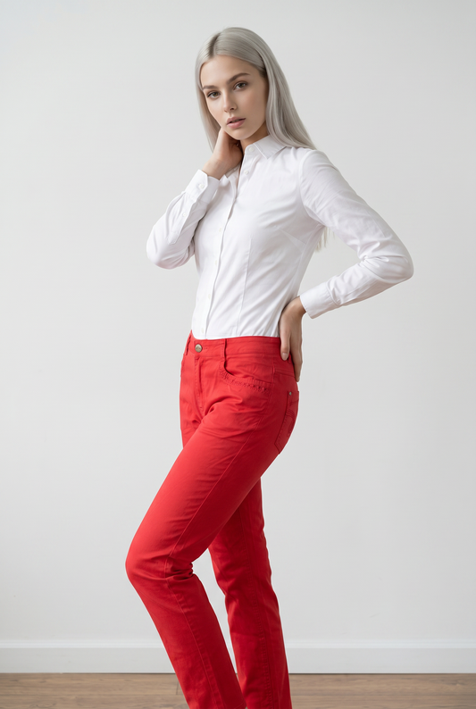 Pantalon rouge QUING – Roc en Beauté