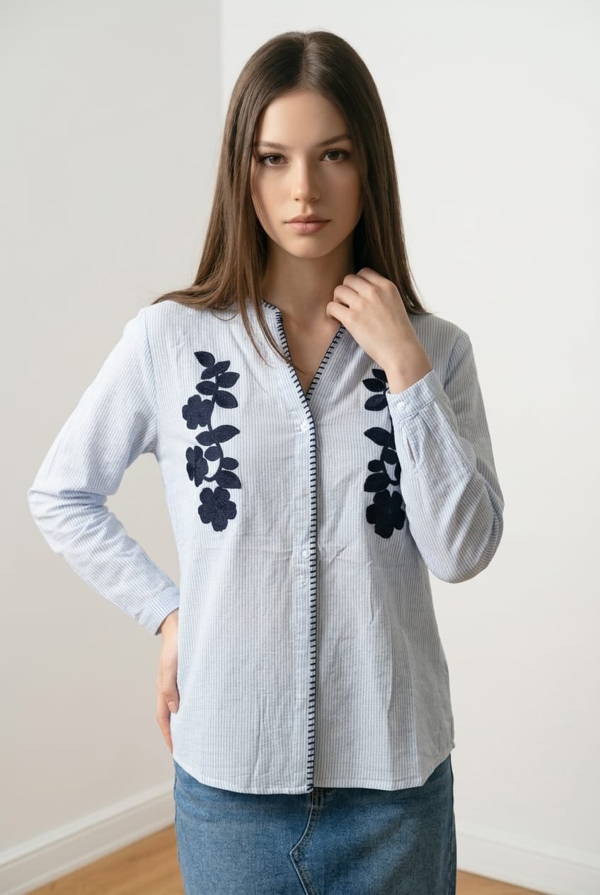 Chemise brodée bohème chic – EMMASH
