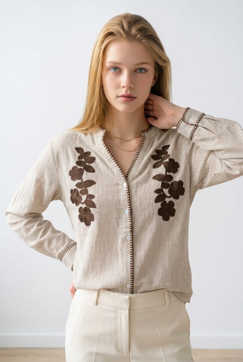Chemise brodée bohème chic – EMMASH