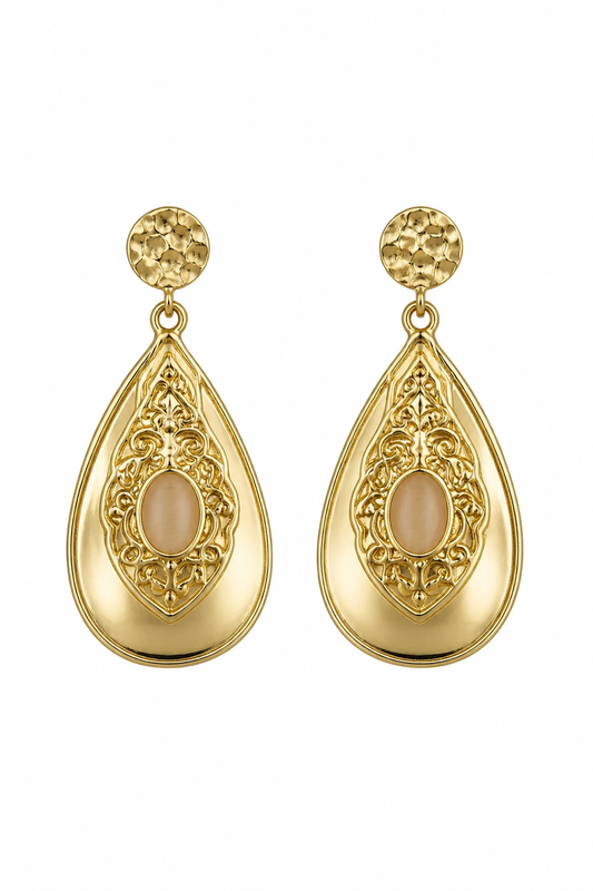 Boucles d'oreilles chevron dorées