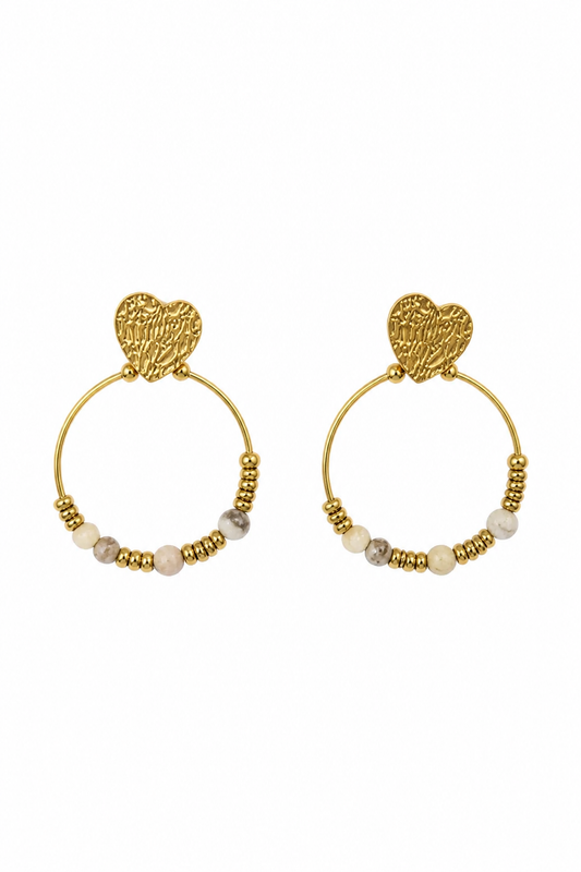 Boucles d'oreilles maillon chaîne ovale dorées