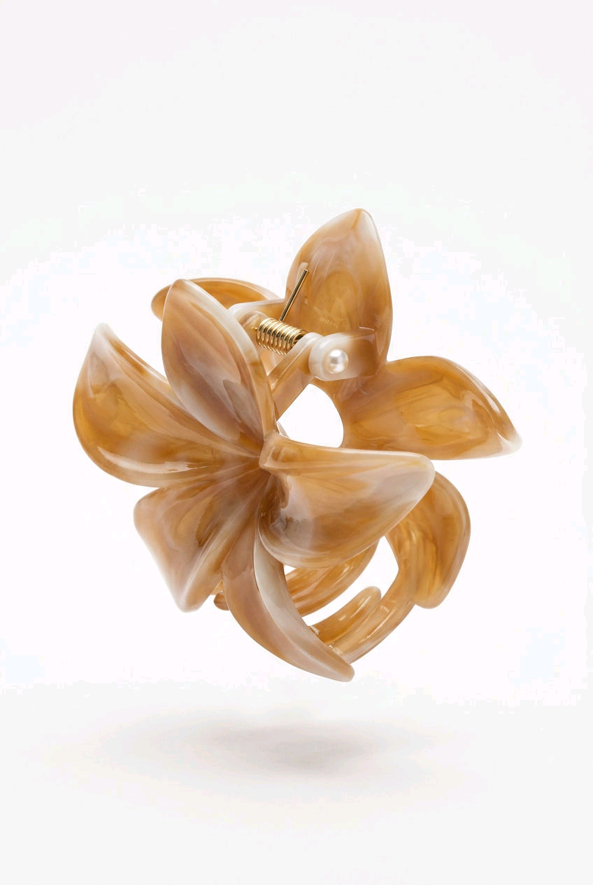 Pince fleur marron clair