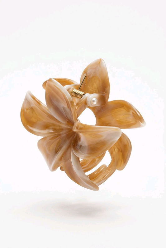 Pince fleur marron clair