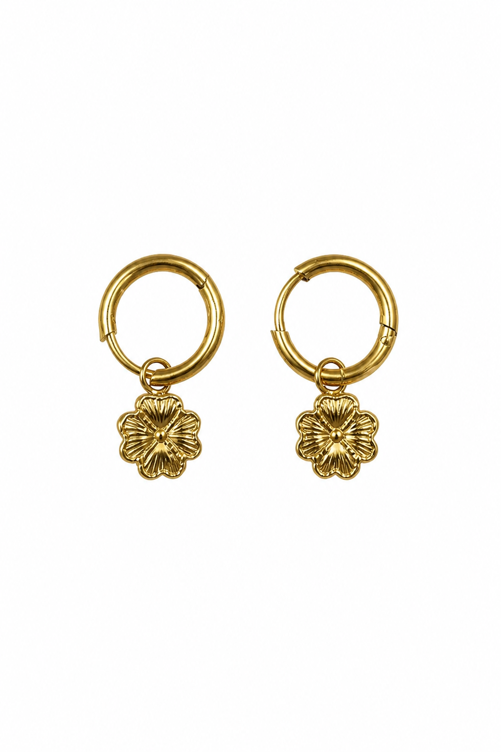 Boucles d'oreilles vague dorée
