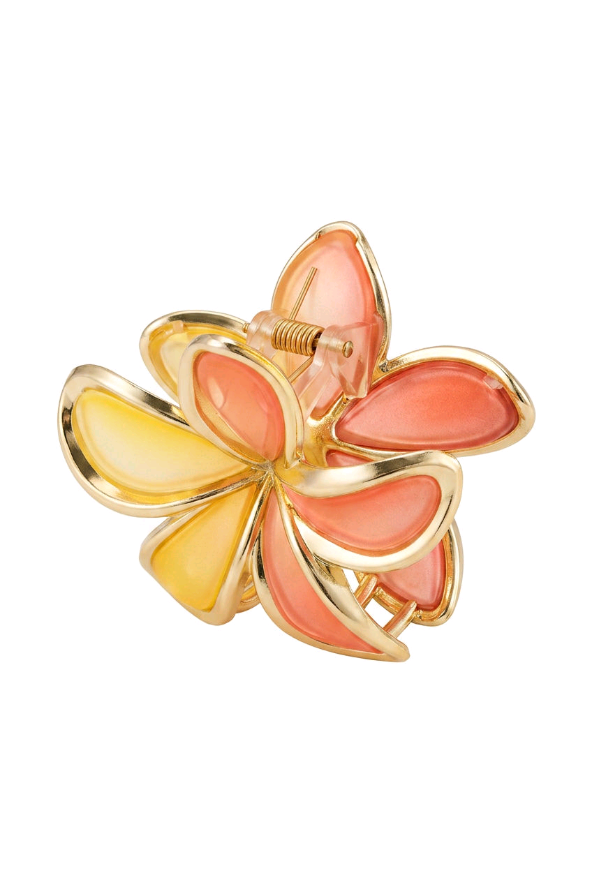 Pince fleur dorée rose