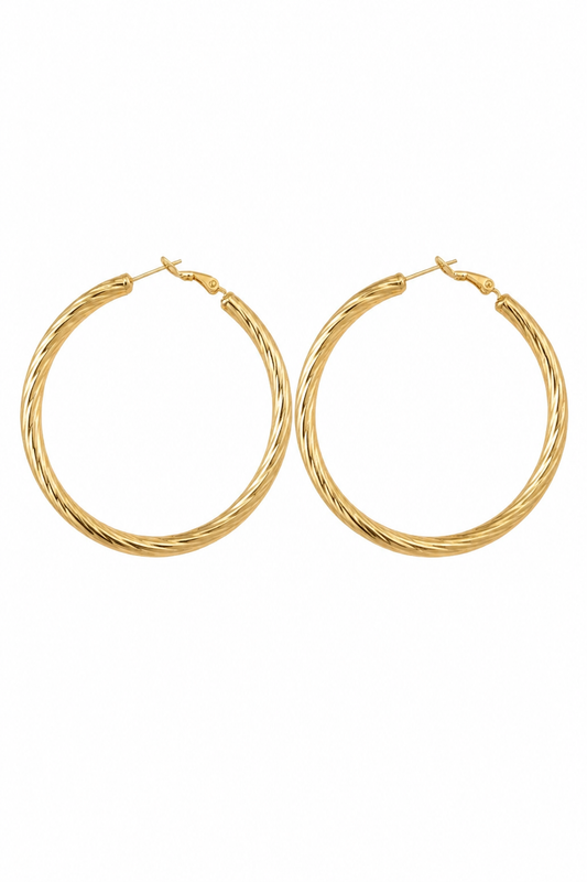 Boucles d'oreilles géométriques dorées