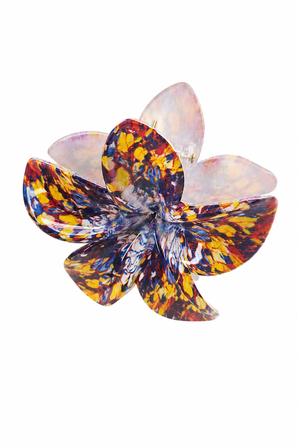 Pince fleur multicolore foncée