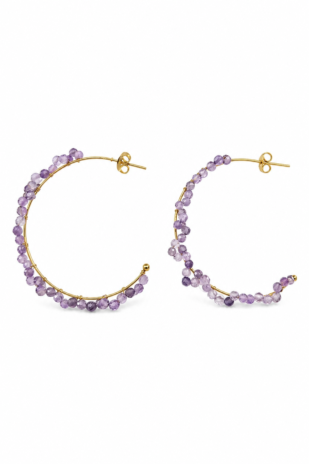 Boucles d'oreilles anneau sculpté doré