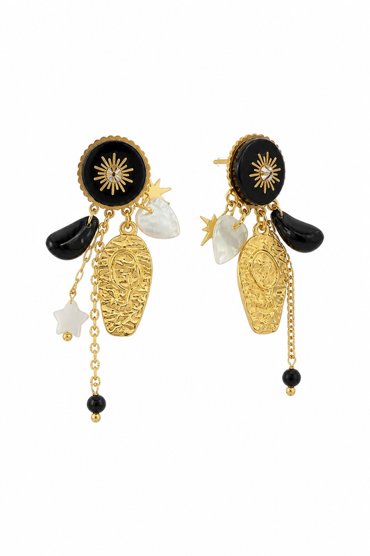 Boucles d'oreilles chaîne fine argentée