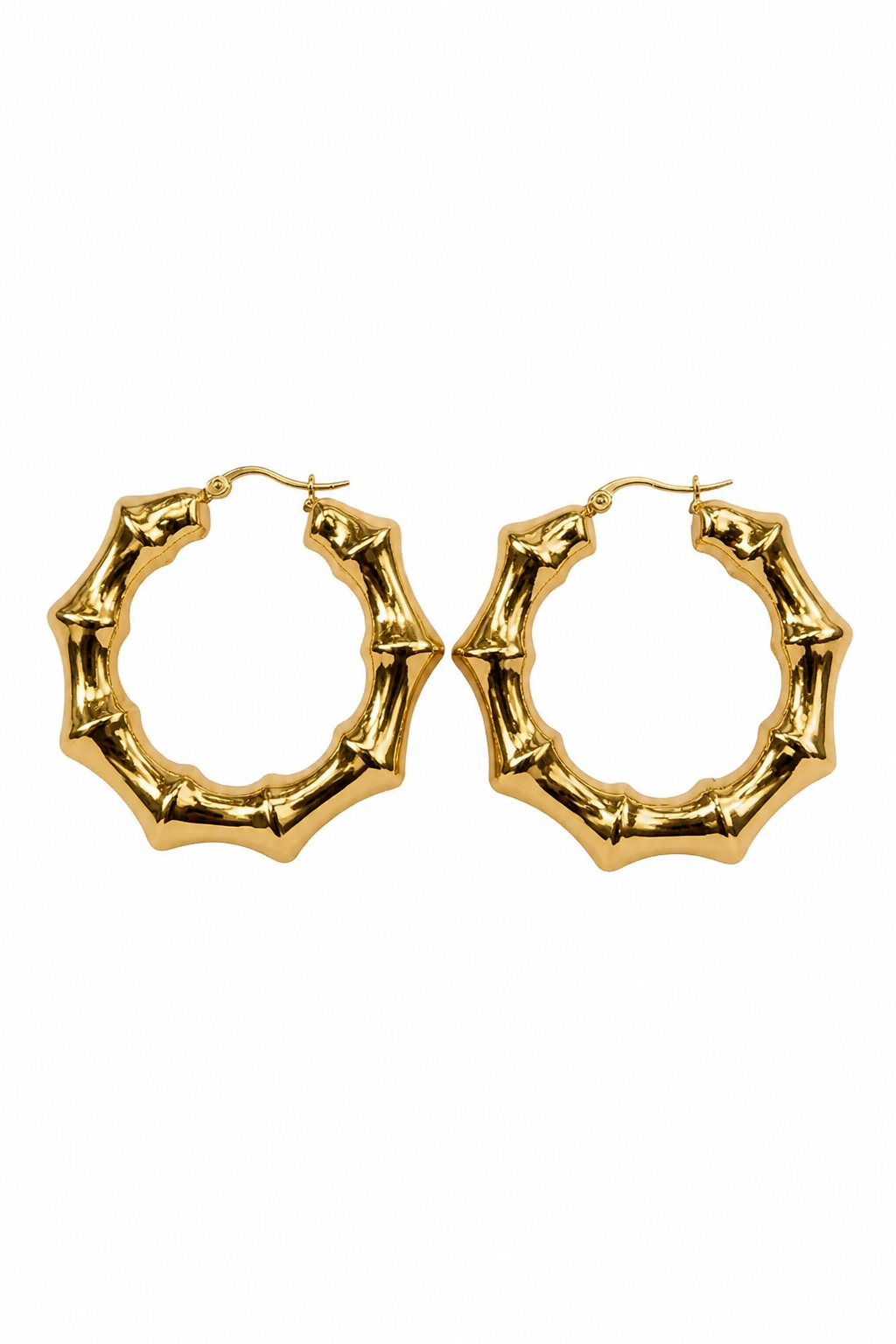 Boucles d'oreilles puces dorées bombées