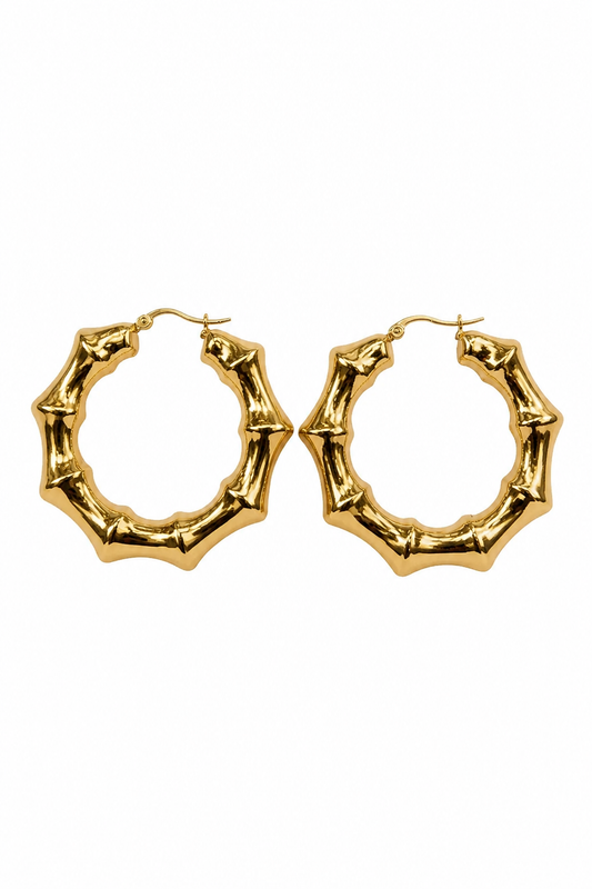 Boucles d'oreilles puces dorées bombées