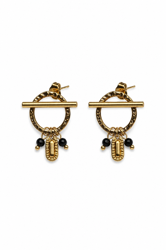 Boucles d'oreilles ajourées dorées