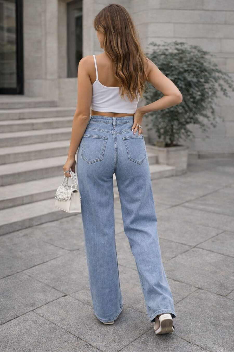 Jean taille haute coupe large – EMMASH