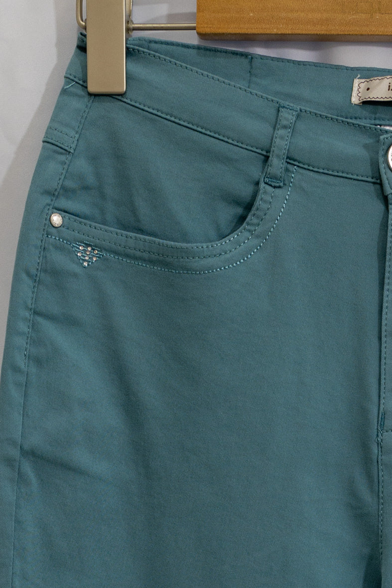 Jeans turquoise QUING – Roc en Beauté
