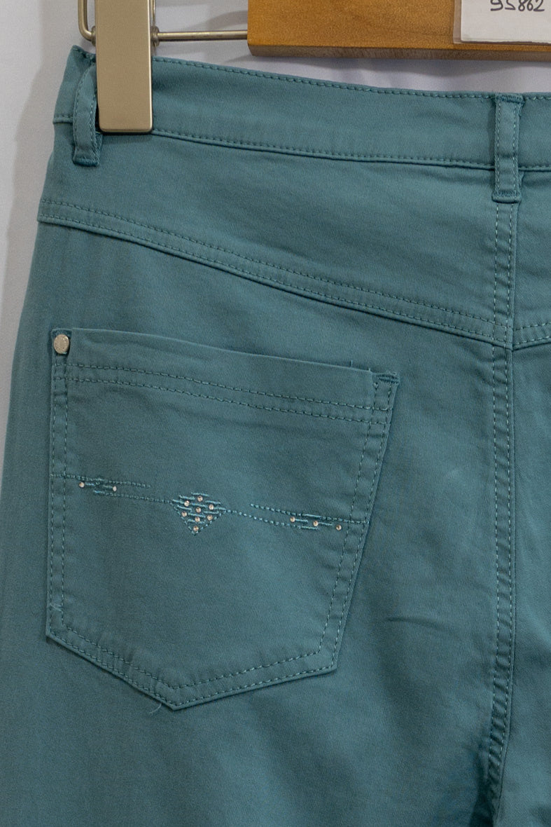 Jeans turquoise QUING – Roc en Beauté