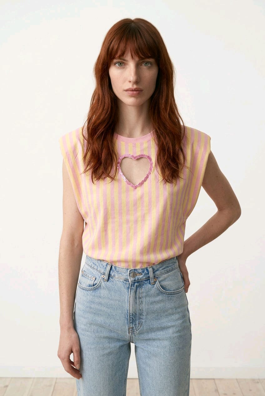 T-shirt cœur devant