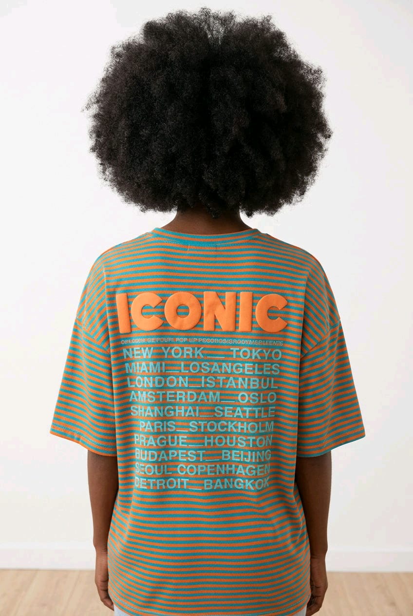 T-shirt oversize iconic fines rayures – EMMASH