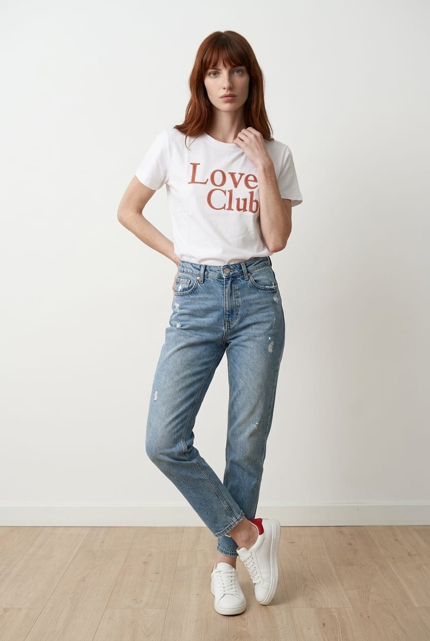 T-shirt coton Love Club – MILLA MODE