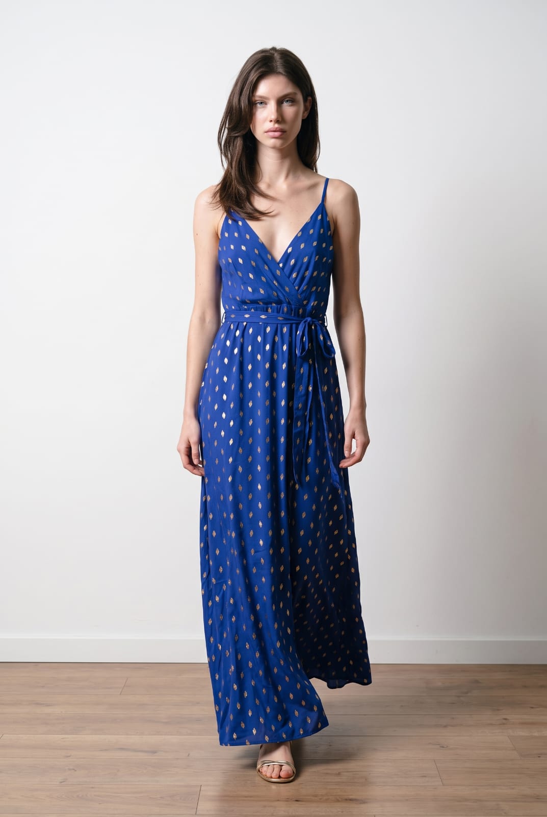 Robe bretelles dorures – MILLA MODE