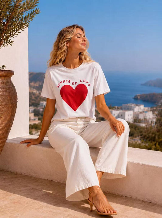 T-shirt en coton blanc