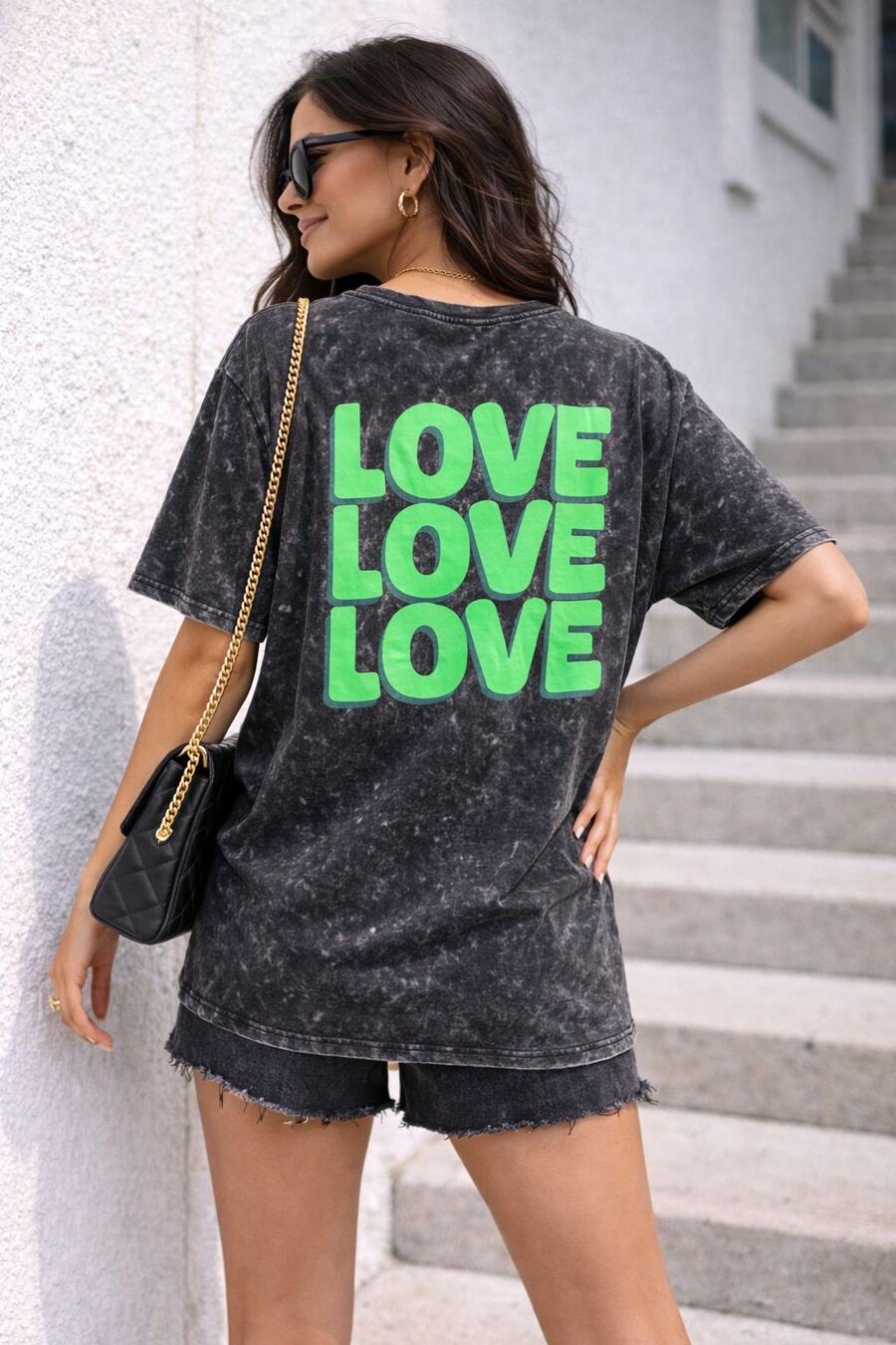 T-shirt Love noir