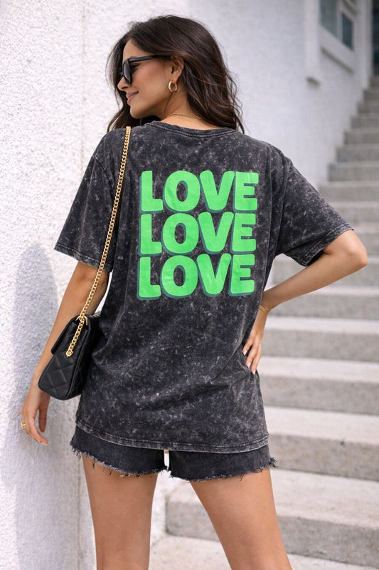 T-shirt Love noir